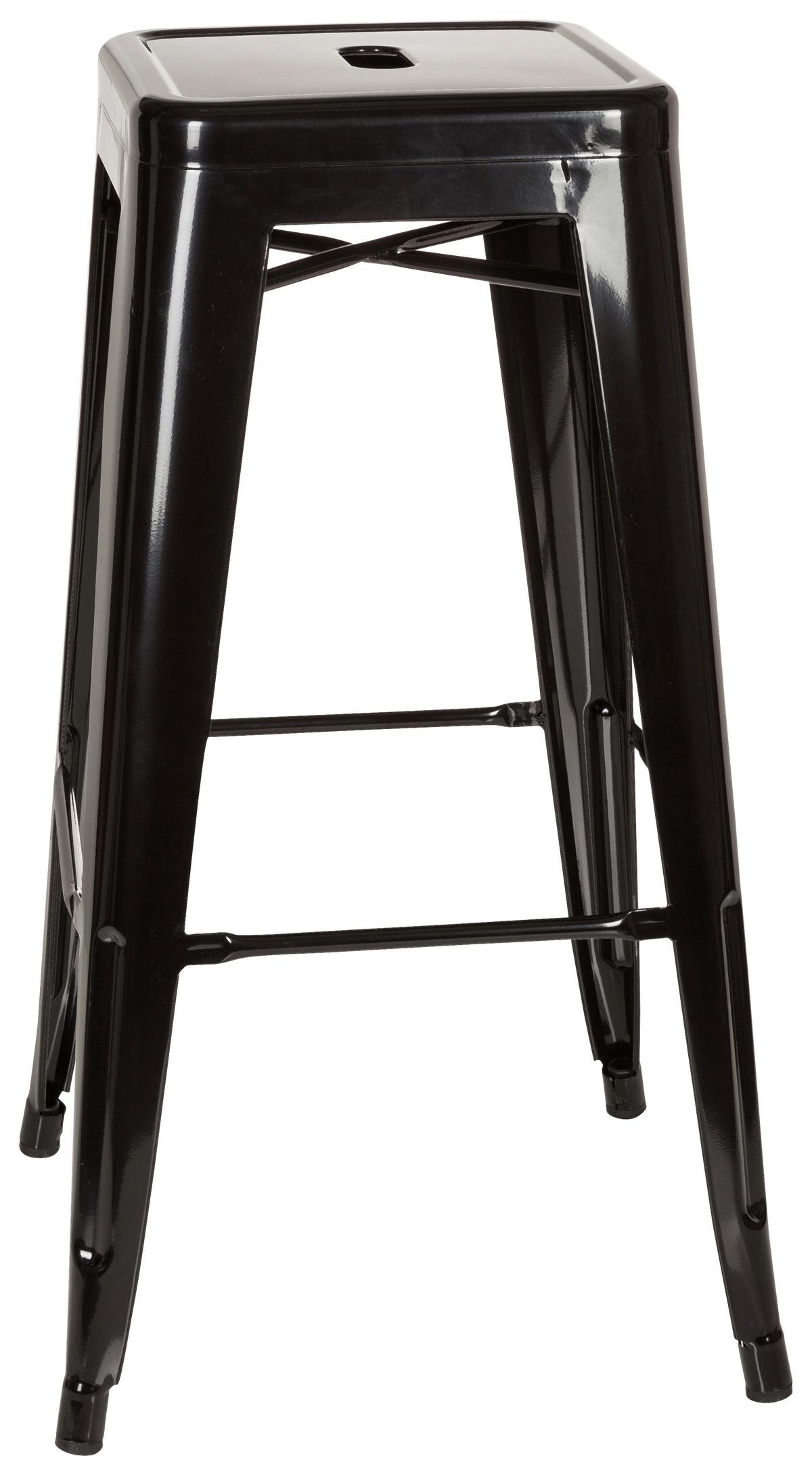 Barski Stol Vantaggio High, Črna - črna, Basics, kovina (44/77/44cm) - MID.YOU