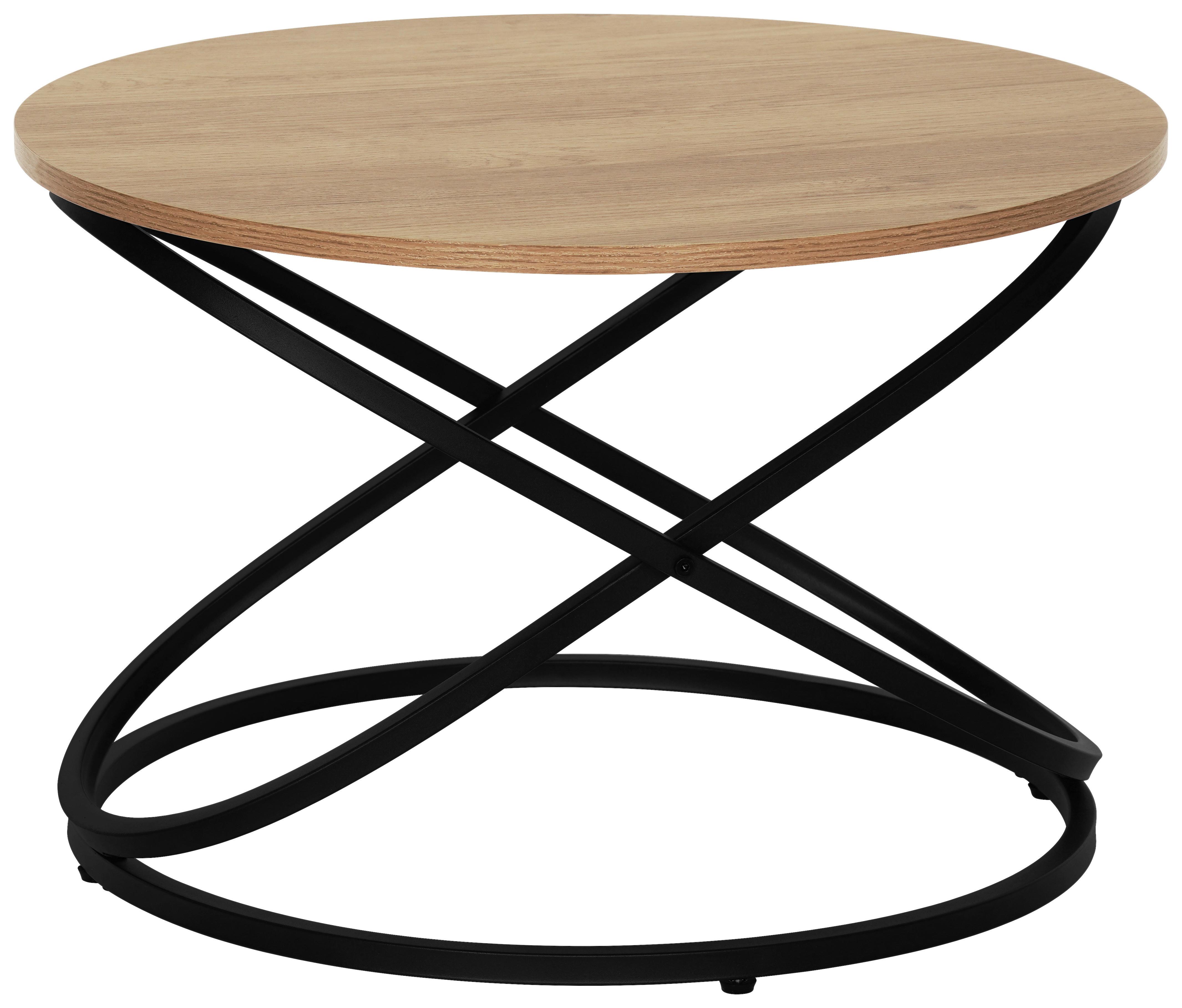 Stolić Elena - boje hrasta/crna, Moderno, drvni materijal/metal (60/40/60cm) - Best Price