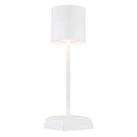 Akku-Tischleuchte Dixon Weiß max. 1,5 Watt - Weiß, MODERN, Kunststoff/Metall (9,7/9,7/32cm) - Globo