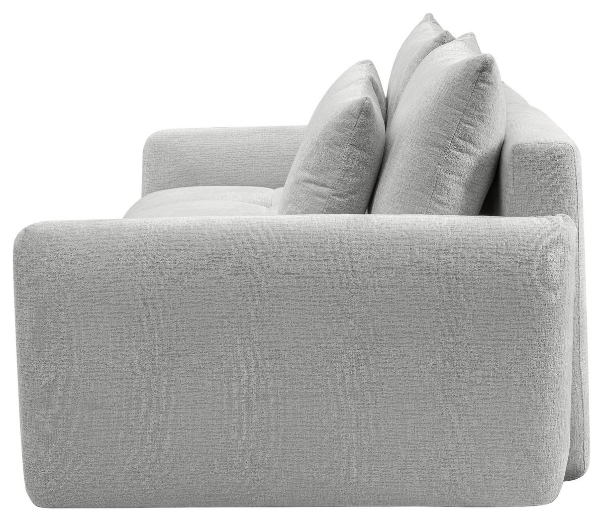 Trosjed Alia - siva/crna, Moderno, tekstil/plastika (254/74-94/119cm) - Premium Living