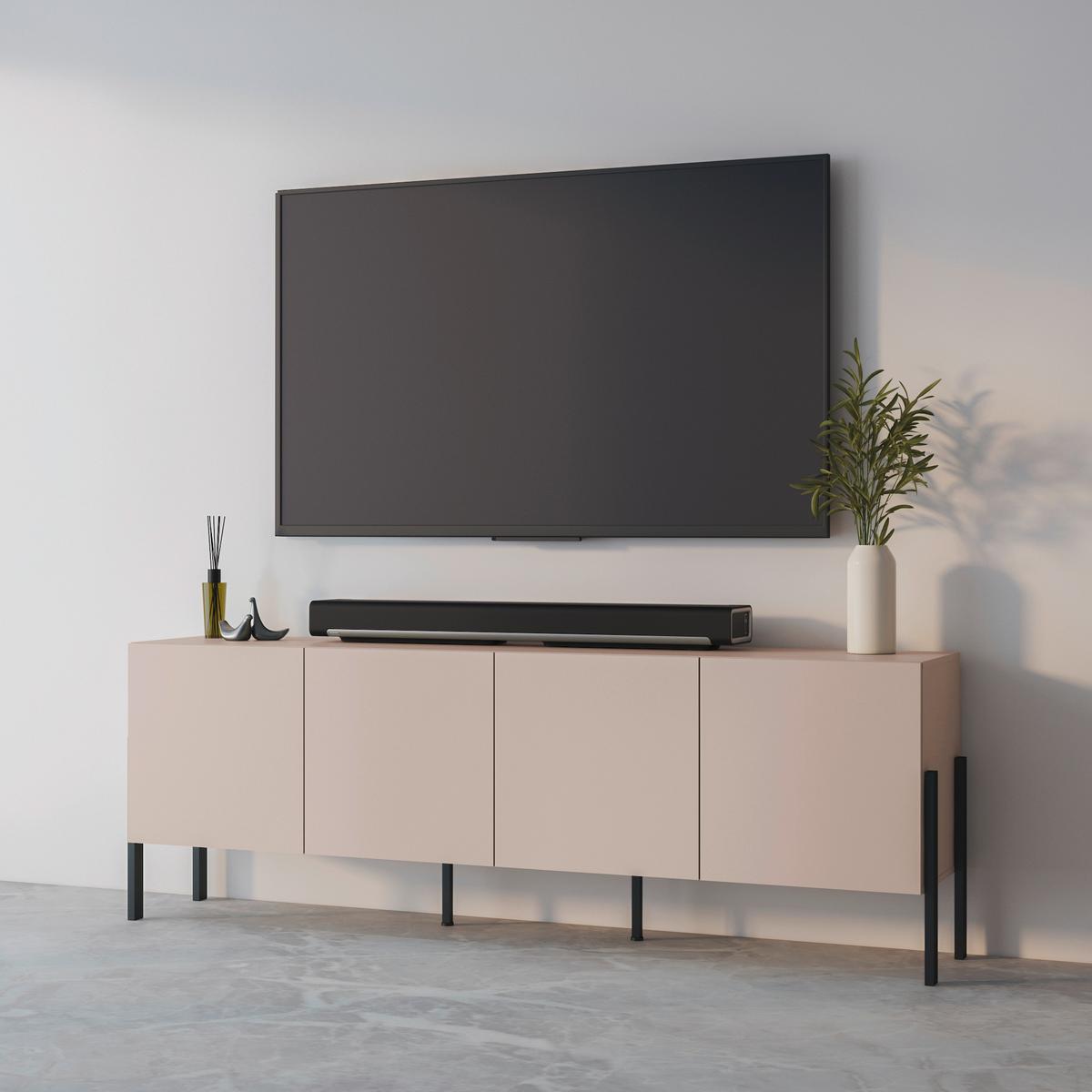 Komód Jukon - kasmír, Modern, faalapú anyag (204/70/40cm)
