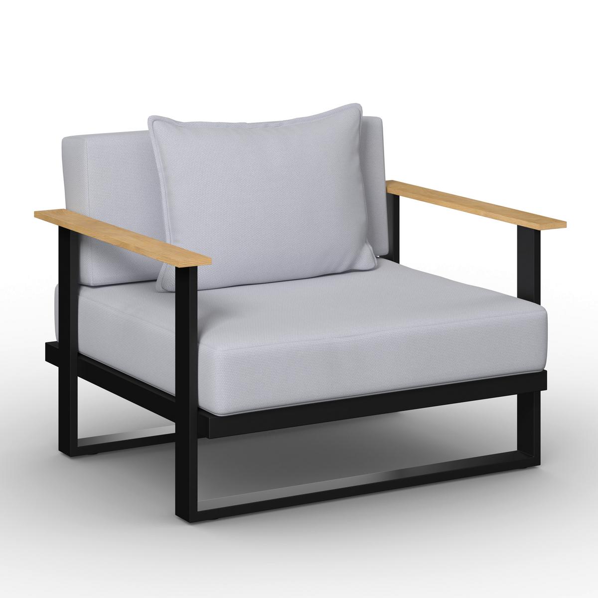 Lounge Garnitura Fabrizia, Siva, 4-Delno - siva, Moderno, kovina/tekstil - Bessagi Garden