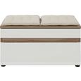 Garderobenbank in Weiß/Eichefarben - Eichefarben/Schwarz, MODERN, Holzwerkstoff (85/46/42cm) - MÖMAX modern living