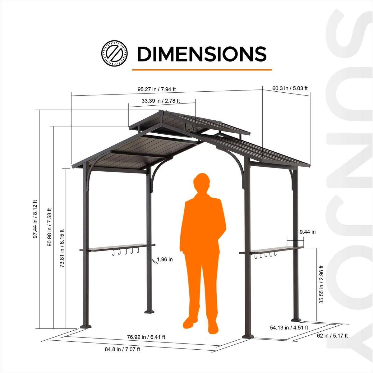 Pavillon Ecrins Braun - Braun, Basics, Metall (242/248/153cm) - Modante