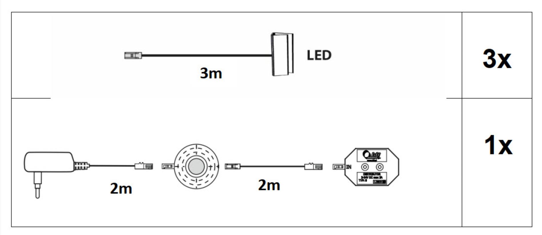 LED Leuchtmittel Kaltweiß 3er-Set - Schwarz, KONVENTIONELL, Kunststoff (10/8/5cm) - MID.YOU