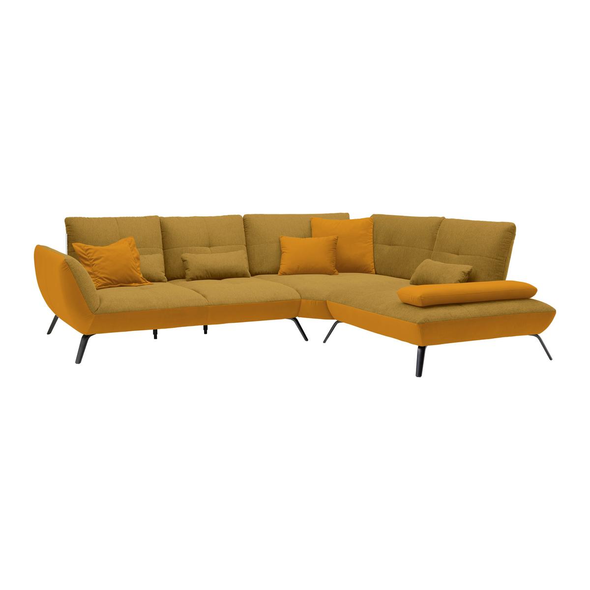Wohnlandschaft Trendy Senfgelb - Senfgelb/Goldfarben, MODERN, Holzwerkstoff/Textil (310/93/250cm) - Premium Living