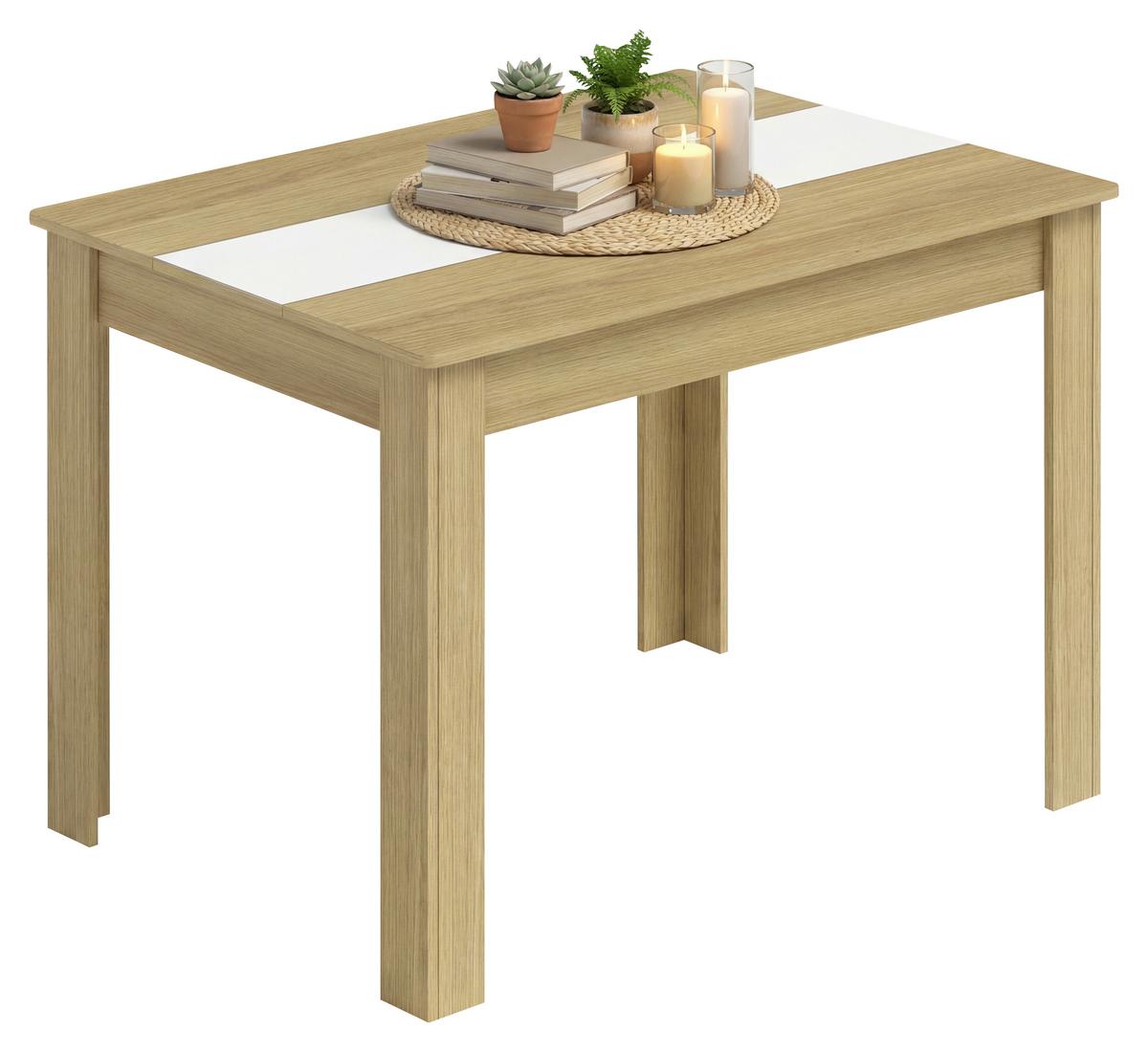 Esstisch Vcm Esstisch "disalo" 115x80 - Honigeiche/Weiss, Modern, Holzwerkstoff (115/80/75cm) - MID.YOU