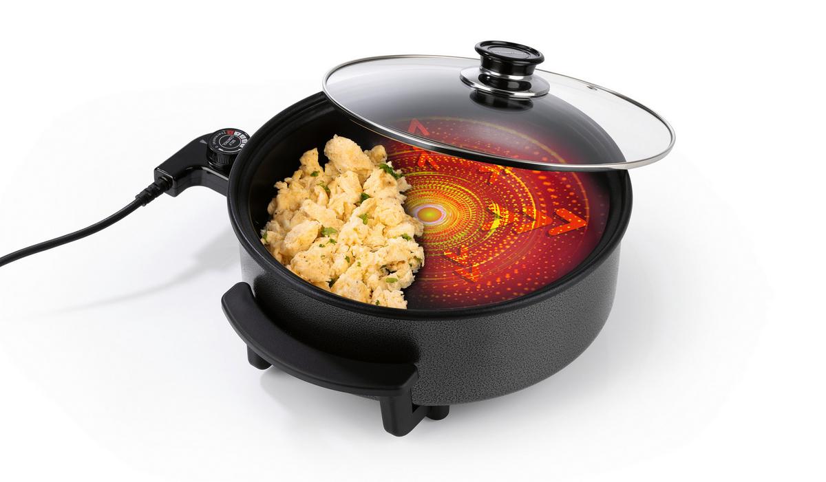 PATELNIA ELEKTRYCZNA 16389 - czarny, Basics, tworzywo sztuczne/metal (34/32/18cm) - GOURMETMAXX
