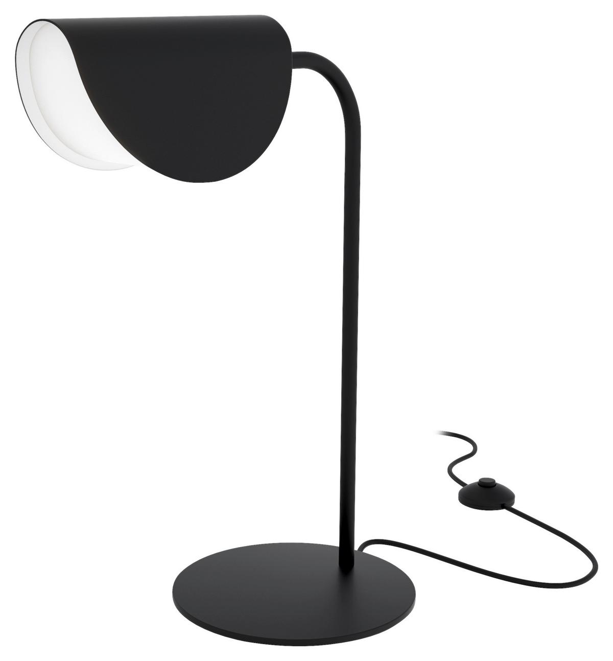 Tischleuchte Mollis Schwarz/Weiß max. 28 Watt - Schwarz/Weiß, Basics, Kunststoff/Metall (29/43/18cm) - MAYTONI