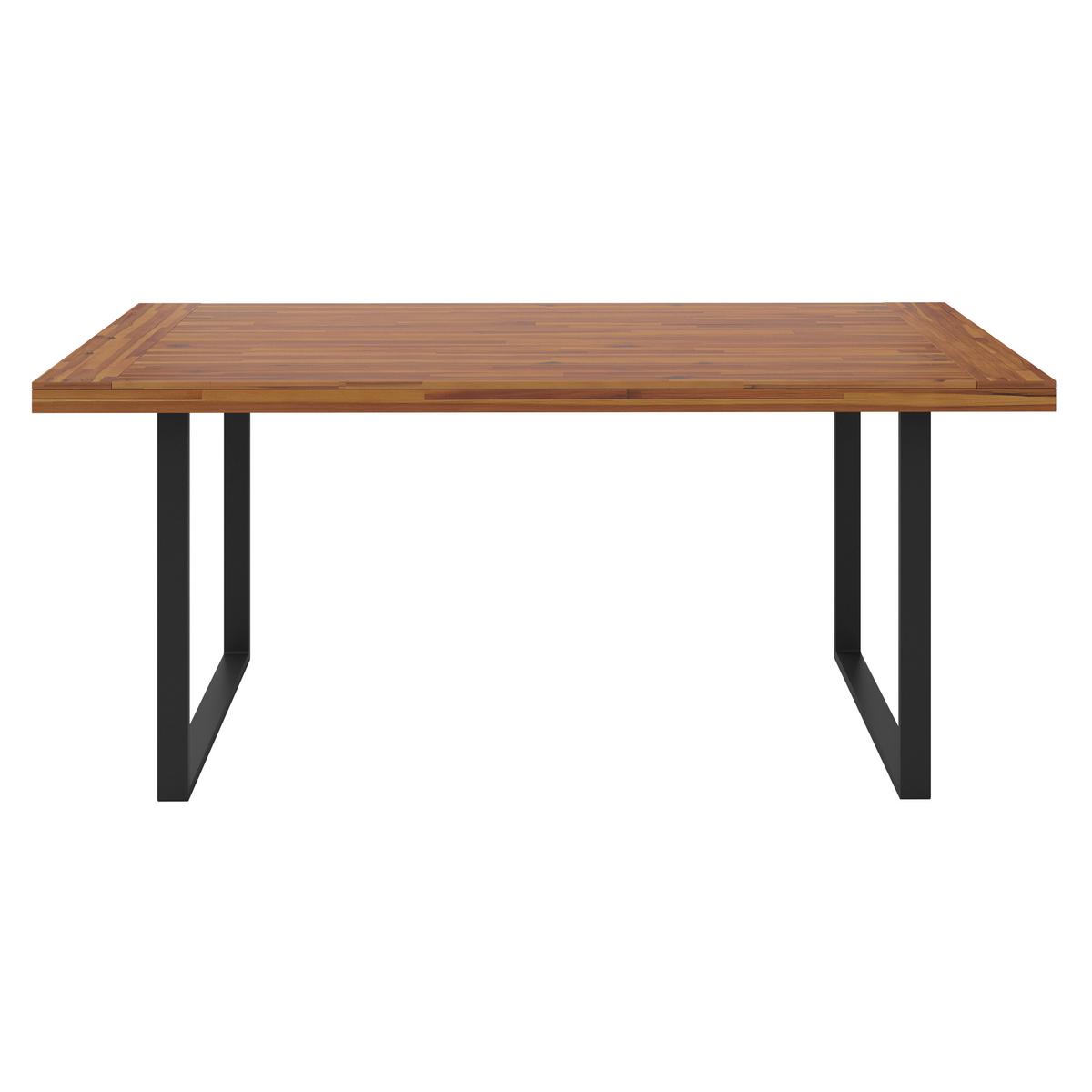 Gartenset Alina Schwarz Akazie Outdoorgewebe - Dunkelgrau/Schwarz, Modern, Holz/Textil (180/77/90cm) - Bessagi Garden