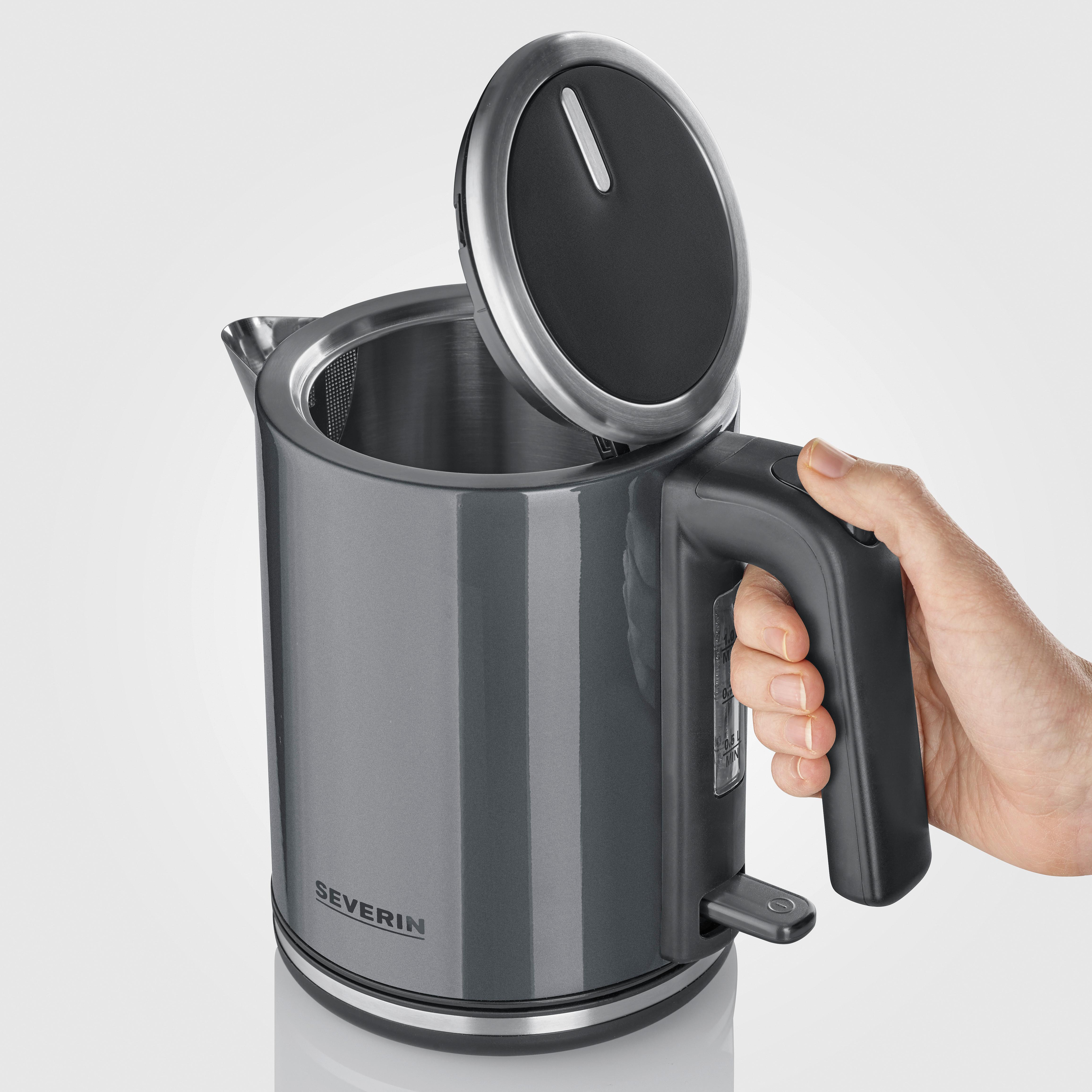 CZAJNIK ELEKTRYCZNY WK 9574 - antracytowy, Basics, metal (14/19,8/22,5cm) - Severin