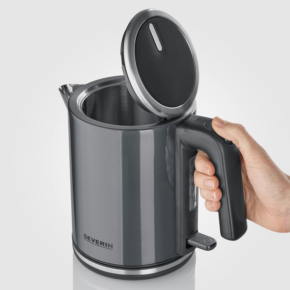 CZAJNIK ELEKTRYCZNY WK 9574 - antracytowy, Basics, metal (14/19,8/22,5cm) - Severin