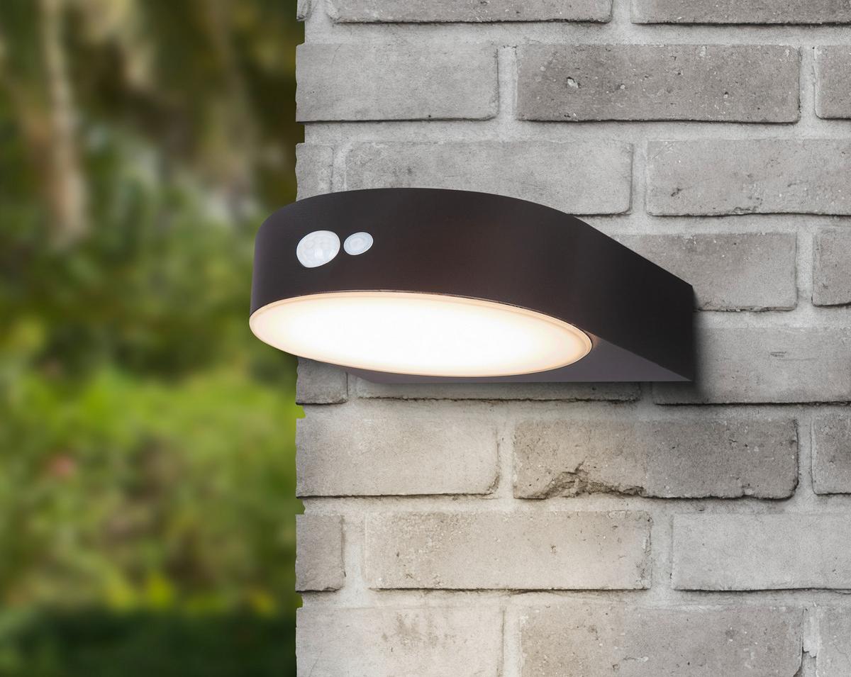 LAMPA SOLARNA MODERN - czarny, Basics, tworzywo sztuczne (17,6/19,8/6,5cm) - Ambia Garden