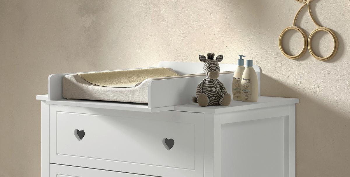 Wickelaufsatz Amori Weiß - Weiß, MODERN, Holz (53/14/72,6cm) - Vipack