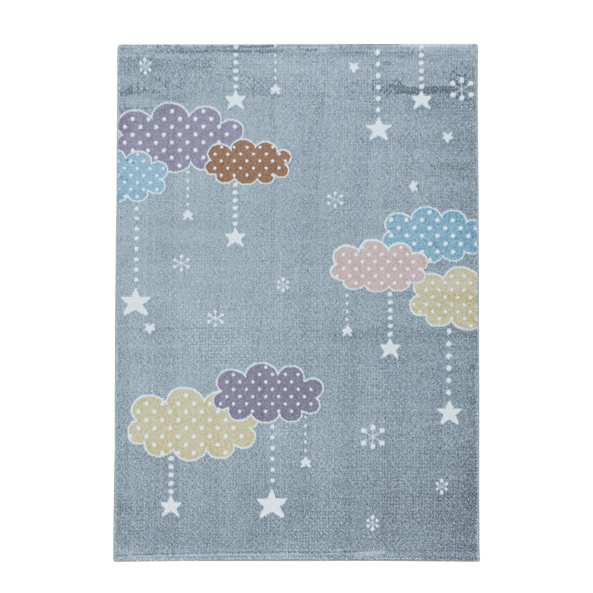 Kinderteppich Lucky Grau ca. 80x150cm - Grau, Trend, Textil (80/150cm)