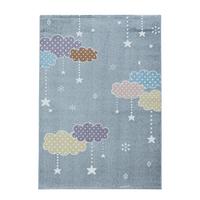 Kinderteppich Lucky Grau ca. 80x150cm - Grau, Trend, Textil (80/150cm)