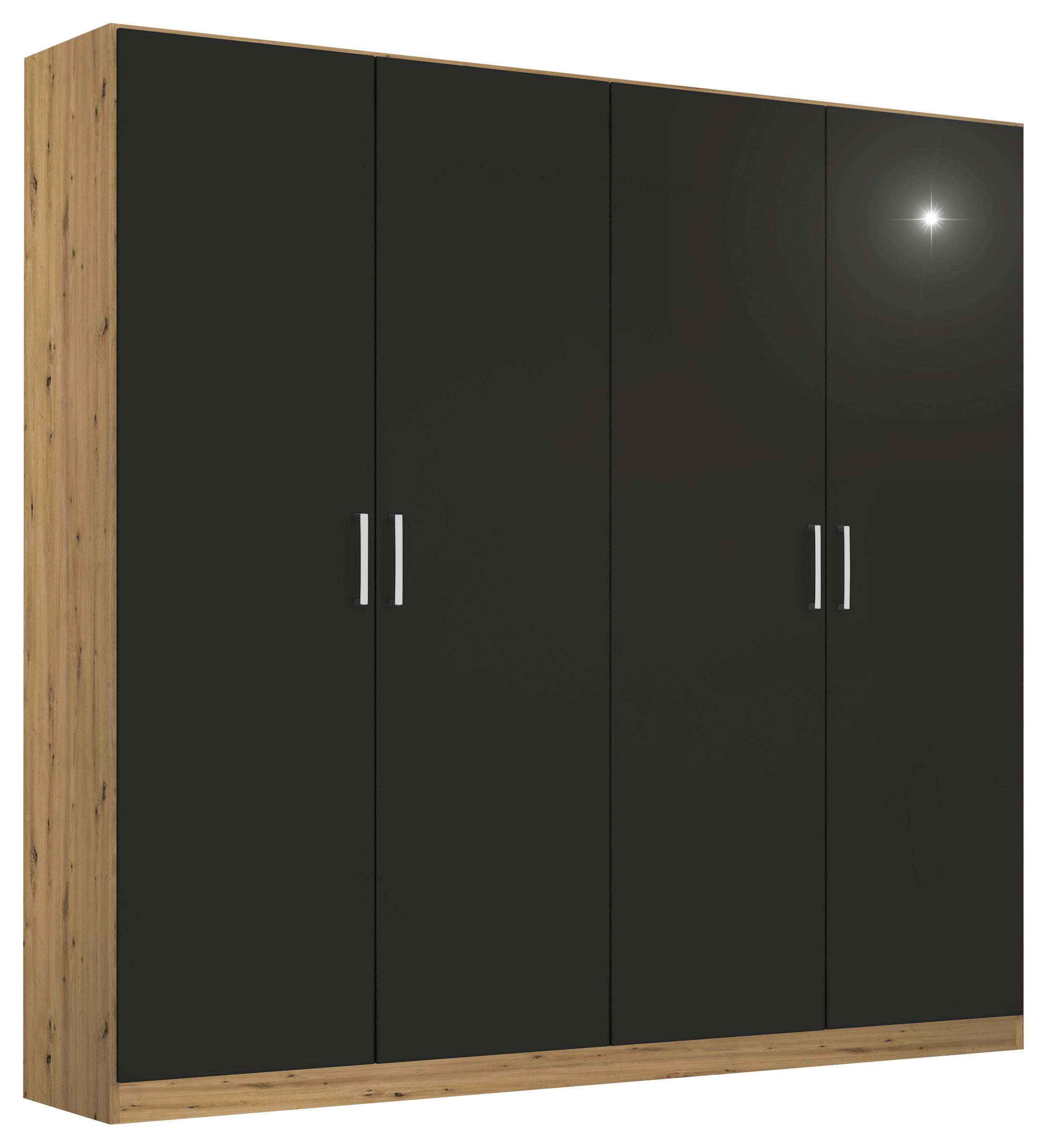 Dulap Usi Rotative Berlin - stejar Artisan/gri, Modern, material pe bază de lemn (181/197cm) - Modern Living