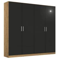 Dulap Usi Rotative Berlin - stejar Artisan/gri, Modern, material pe bază de lemn (181/197cm) - Modern Living
