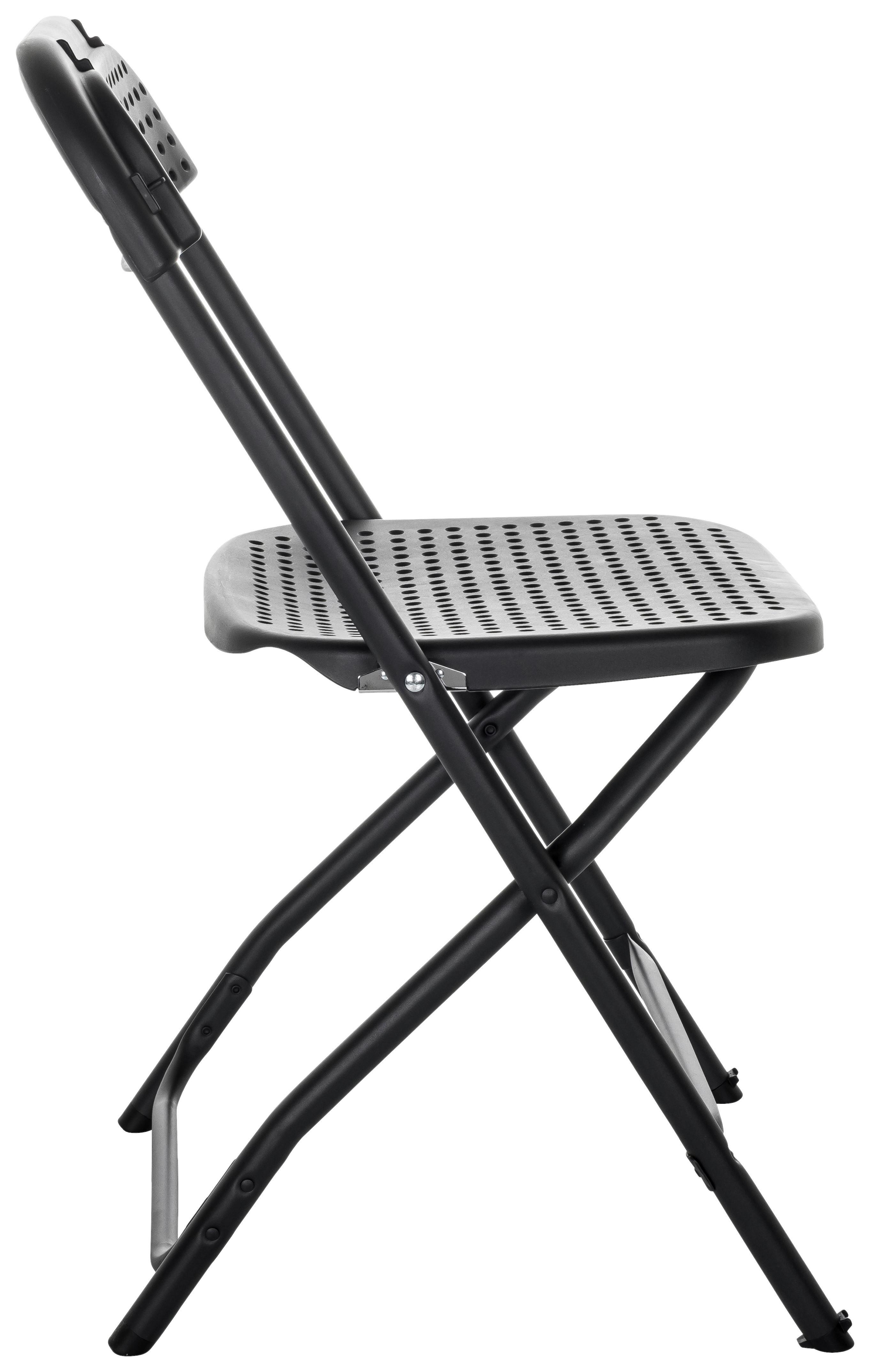 Zložljiv Stol Tudela Xxl Pro, Črna - črna, Basics, umetna masa (51/80/52cm) - MID.YOU