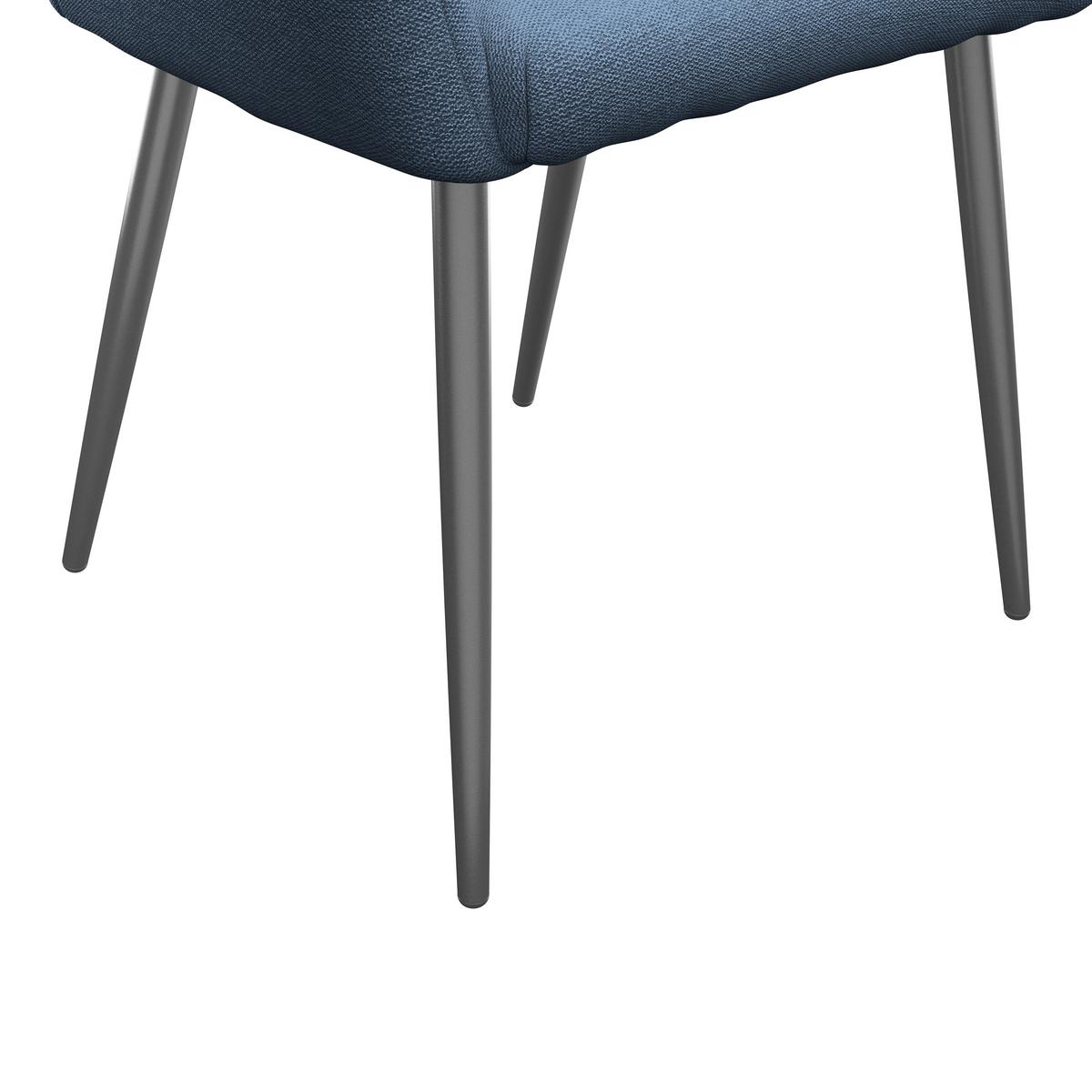 Naslanjač Joe Ii, Modra - modra/črna, Konvencionalno, kovina/tekstil (58/86/61cm)