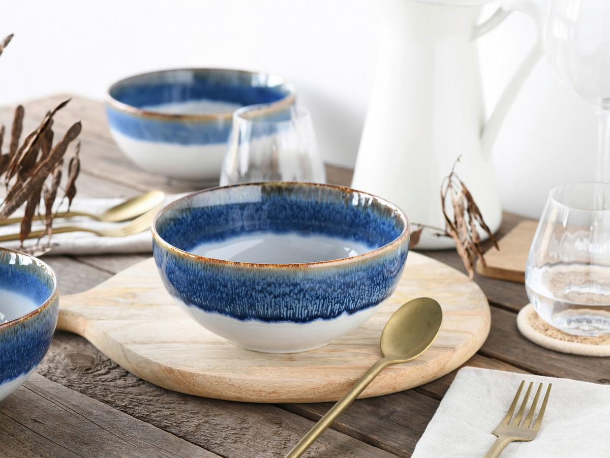 Set Posod Cascade Blue, 4-Delni - modra/bela, Design, keramika (17,5cm) - Creatable