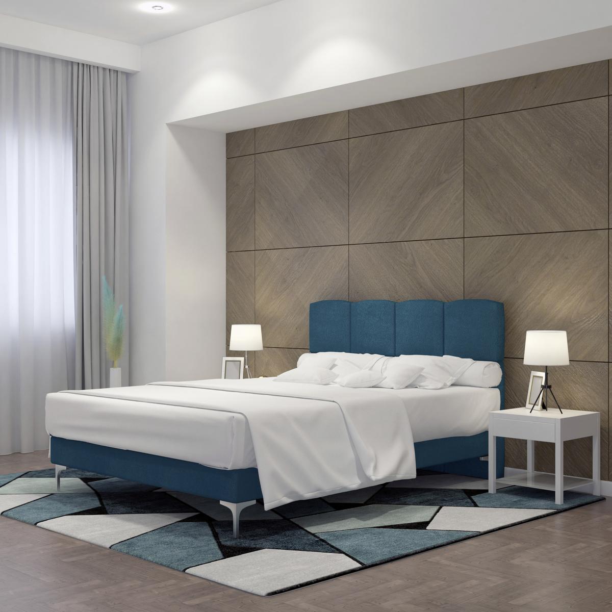 Oblazinjena Postelja Marabella Barva Petroleja, 150x200 - Moderno (150/200cm) - Mömax