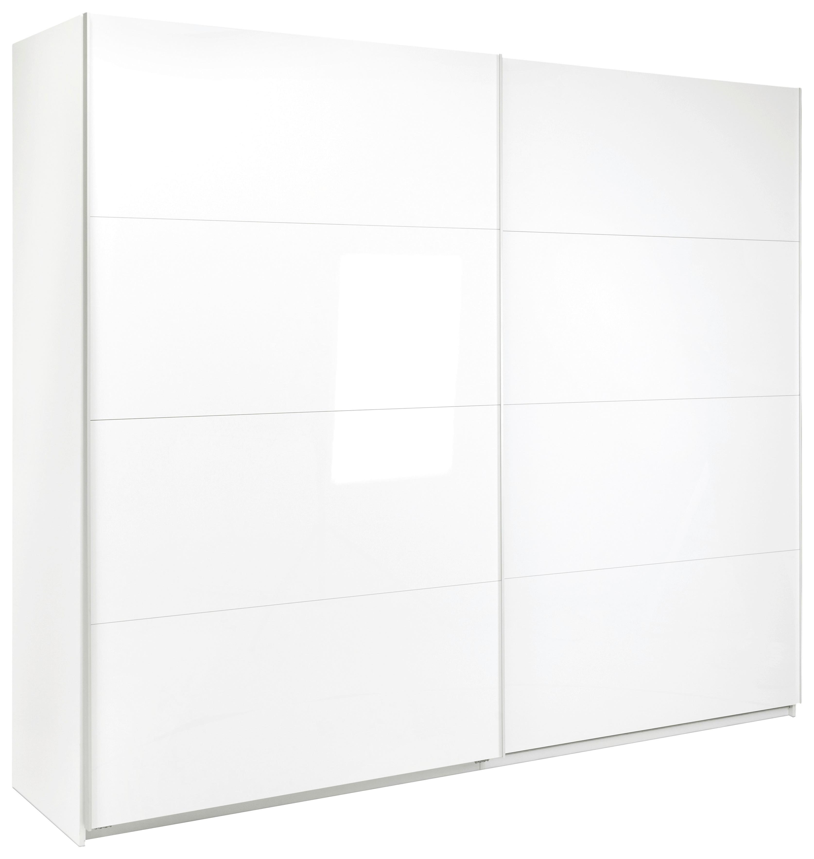 Omara Z Drsnimi Vrati Viva, Bela - bela/barve aluminija, Moderno, kovina/leseni material (250/210/62cm) - P & B