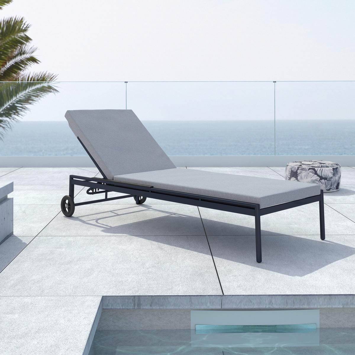 Gartenliege Fenja Hellgrau Aluminium/Textil online kaufen mömax
