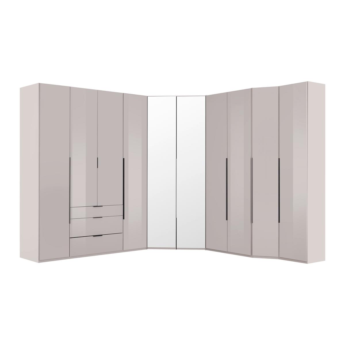 Kosi Ormar New York - sahara/siva, Konvencionalno, staklo/drvni materijal (33/236/58cm) - Premium Living