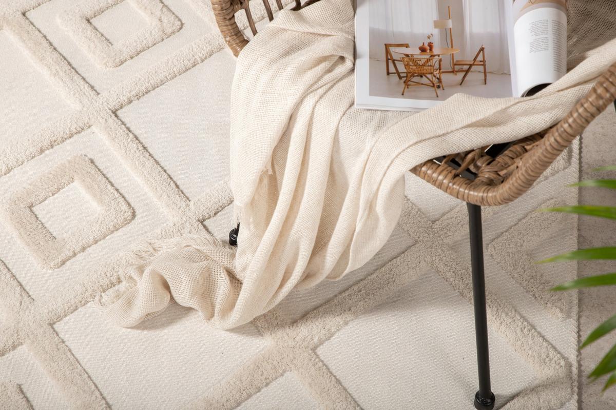 FLACHWEBETEPPICH TOWA - Weiß, LIFESTYLE, Textil (160/230cm) - P & B