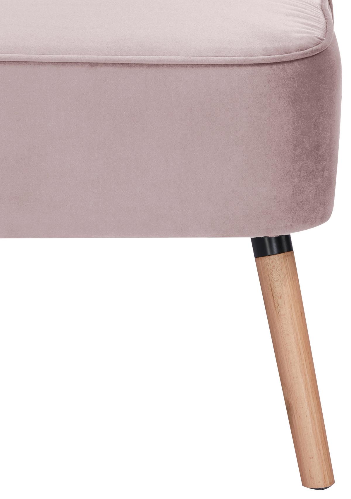 Fotoliu GRACE - roz aprins/roz, Modern, lemn/textil (58/80/64cm) - Mömax
