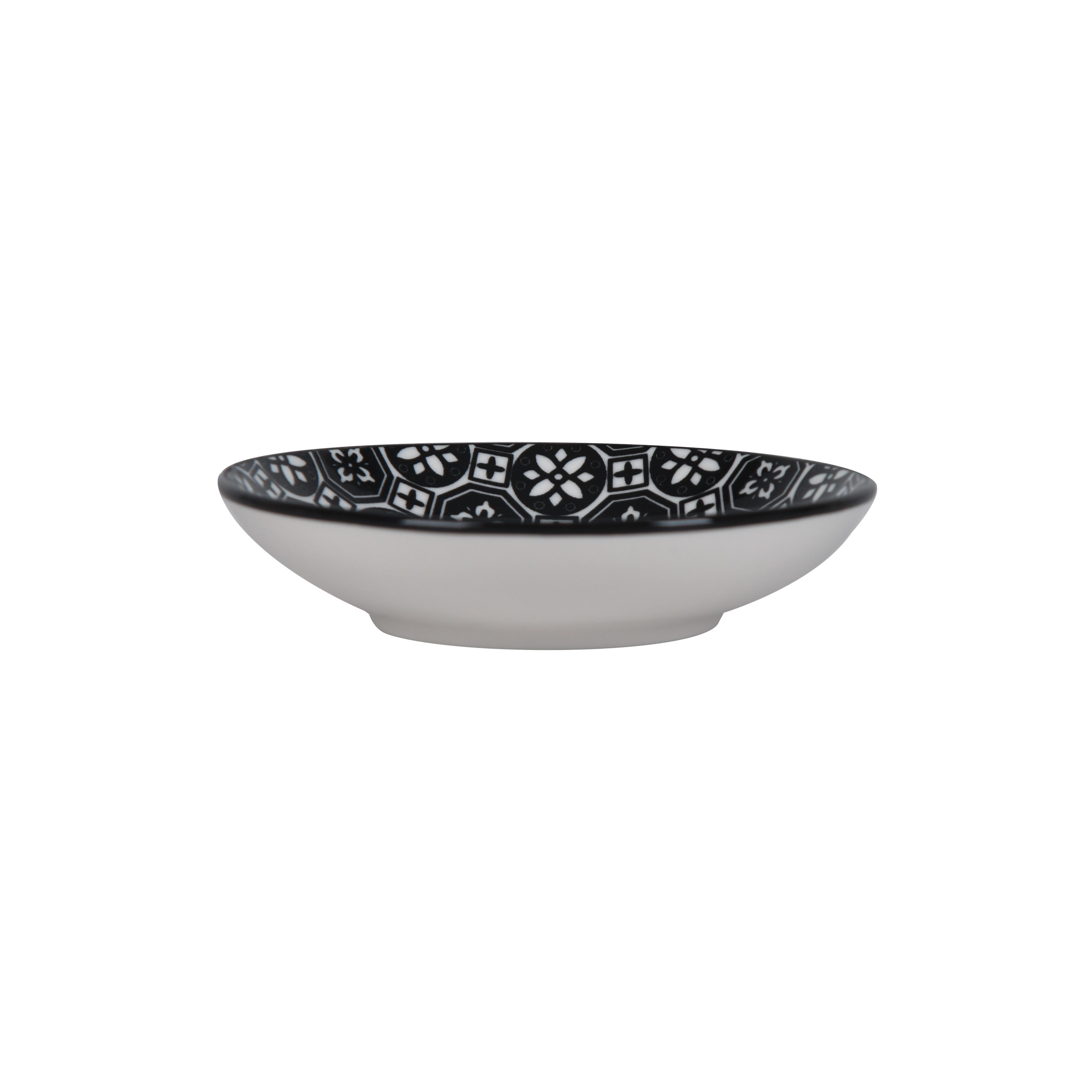 Dipschale Shiva Schwarz/Weiß - Schwarz/Weiß, LIFESTYLE, Keramik (10,1/2,4cm) - Mömax