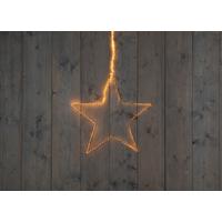 DEKORACJA ŚWIETLNA LED GWIAZDA CZARNA METALOWA - czarny, Design, metal (56cm) - X-Mas
