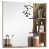 Wandspiegel Mason ca. 79x73 cm Eiche/Grau - Eichefarben/Grau, MODERN, Glas/Holzwerkstoff (79/73/13cm) - MID.YOU