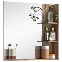 Wandspiegel Mason ca. 79x73 cm Eiche/Grau - Eichefarben/Grau, MODERN, Glas/Holzwerkstoff (79/73/13cm) - MID.YOU
