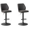 Barhocker-Set Grayson 2er-Set ca. 42x114 cm Anthrazit - Anthrazit/Schwarz, KONVENTIONELL, Textil/Metall (42/114/52cm) - MID.YOU