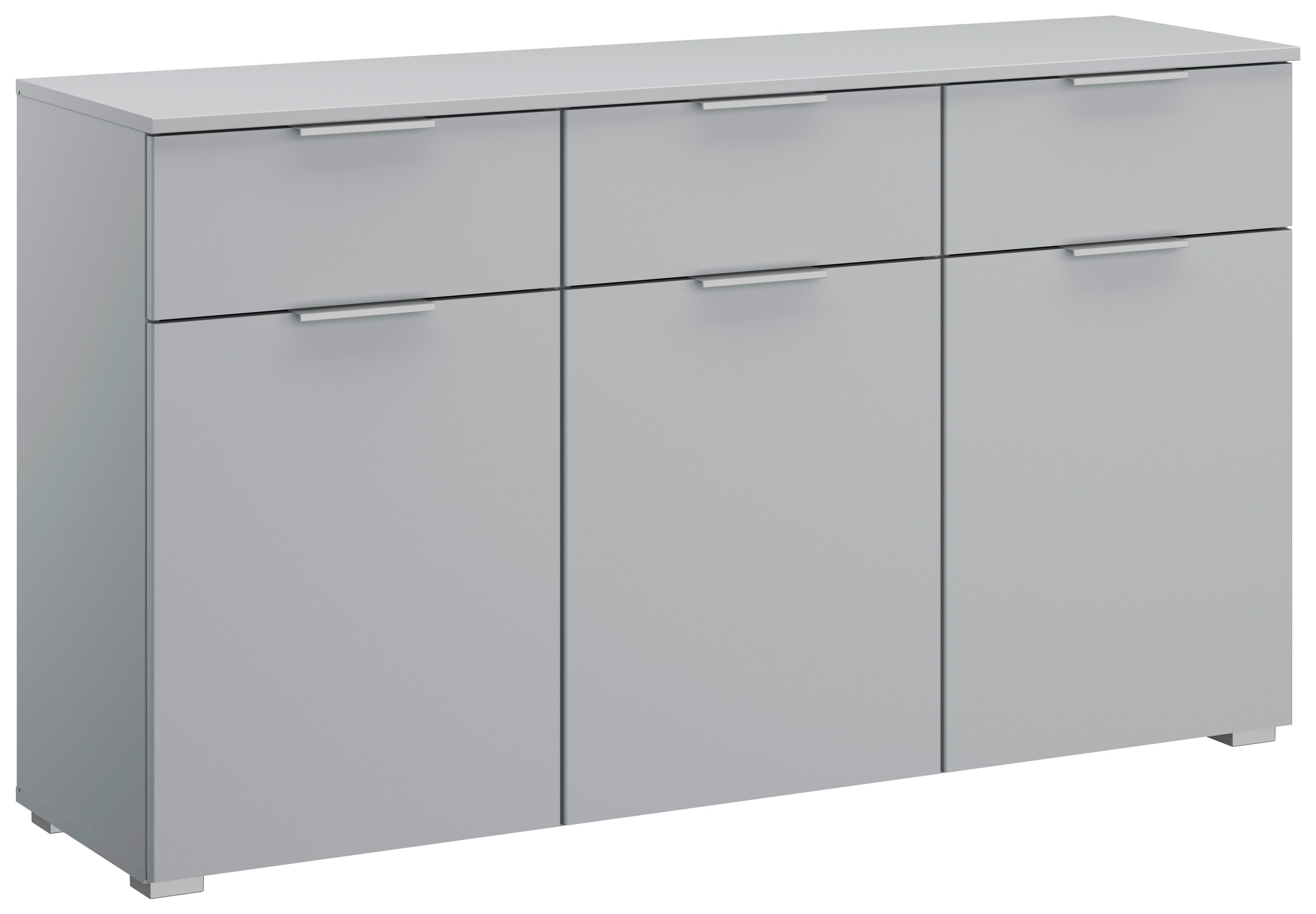Comodă ALABAMA - gri deschis, Modern, material pe bază de lemn (140/81/42cm)