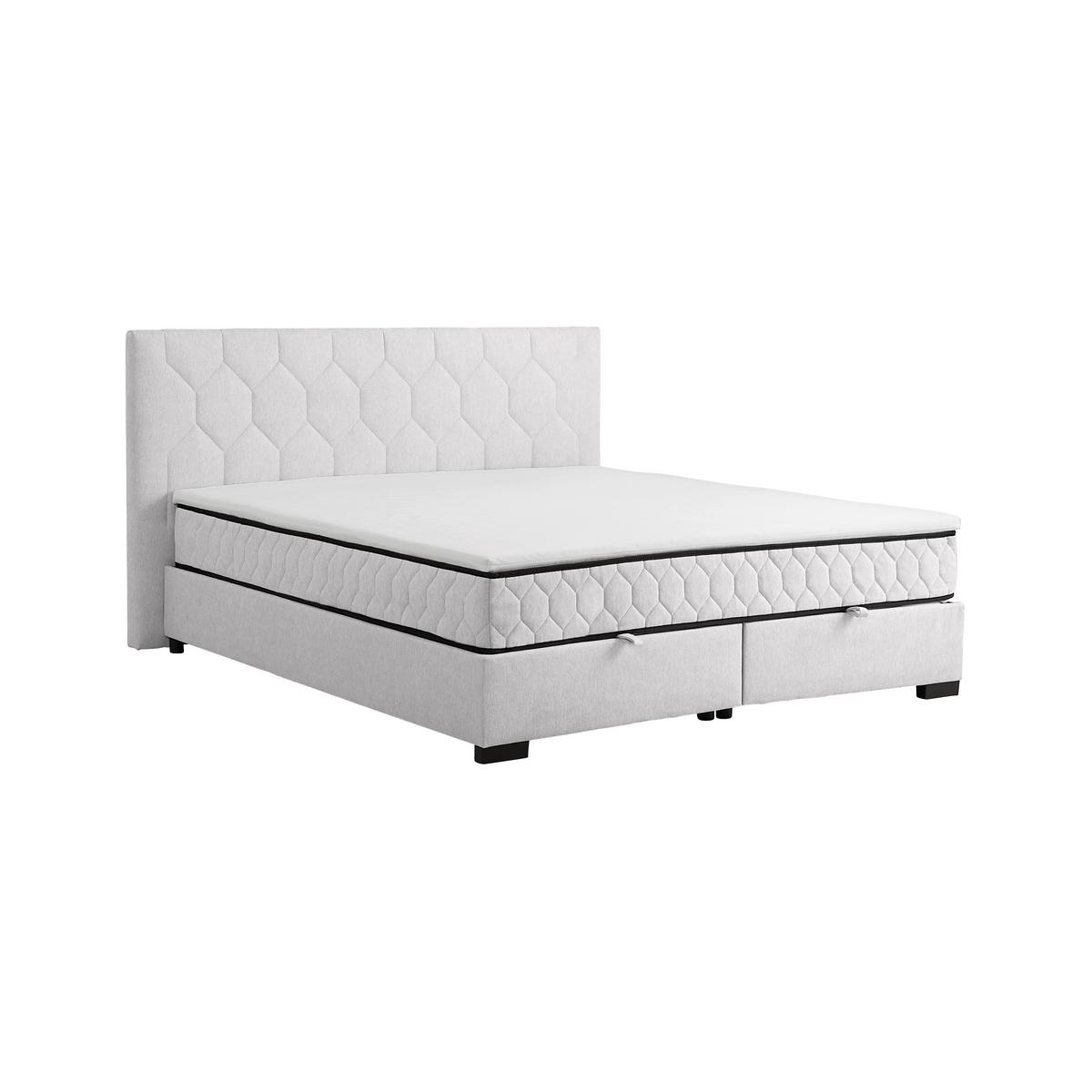 Boxbett Maya-D Beige ca. 180x200cm - Beige/Schwarz, KONVENTIONELL, Holz/Holzwerkstoff (180/200cm) - Mömax