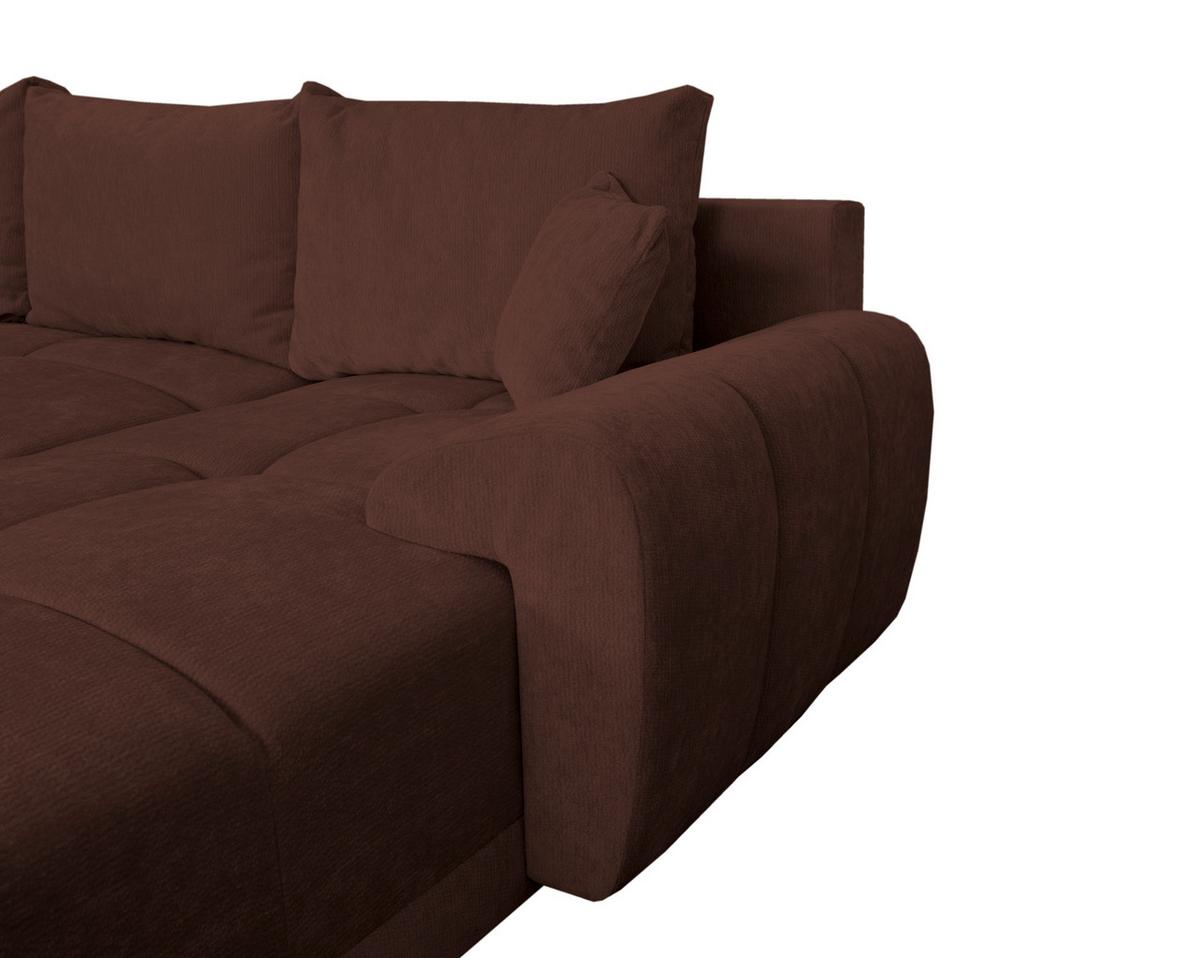 Kutna Garnitura Bonn - smeđa/crna, Moderno, tekstil/plastika (296/182cm)