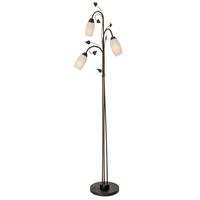 STEHLEUCHTE 40800323 VENEZIA - Weiss/Rostfarben, Konventionell, Glas/Metall (45/160cm) - Globo