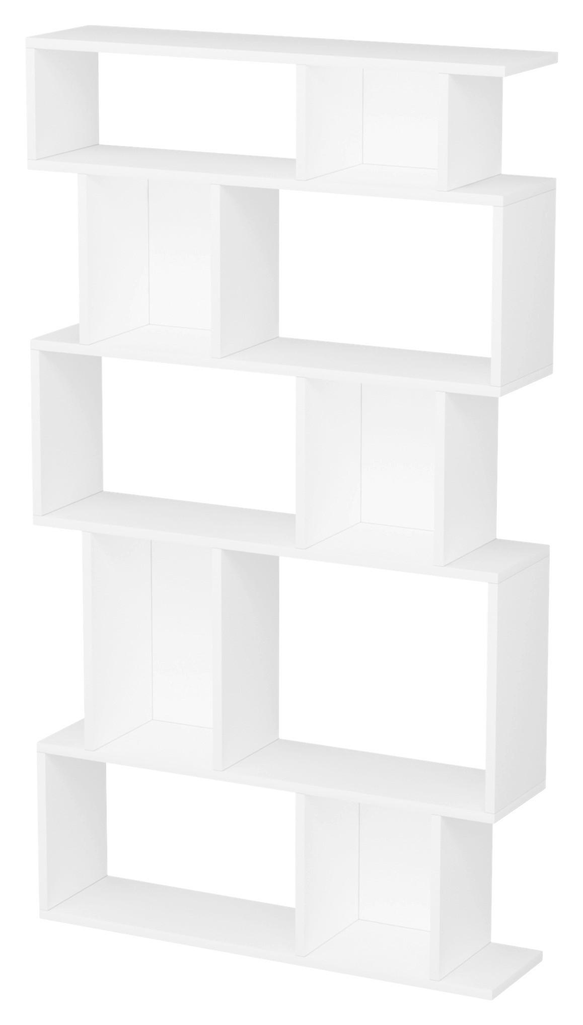 Wandregal Eros Standregal Weit - Weiss, Design, Holzwerkstoff (90/160/22cm) - Livetastic