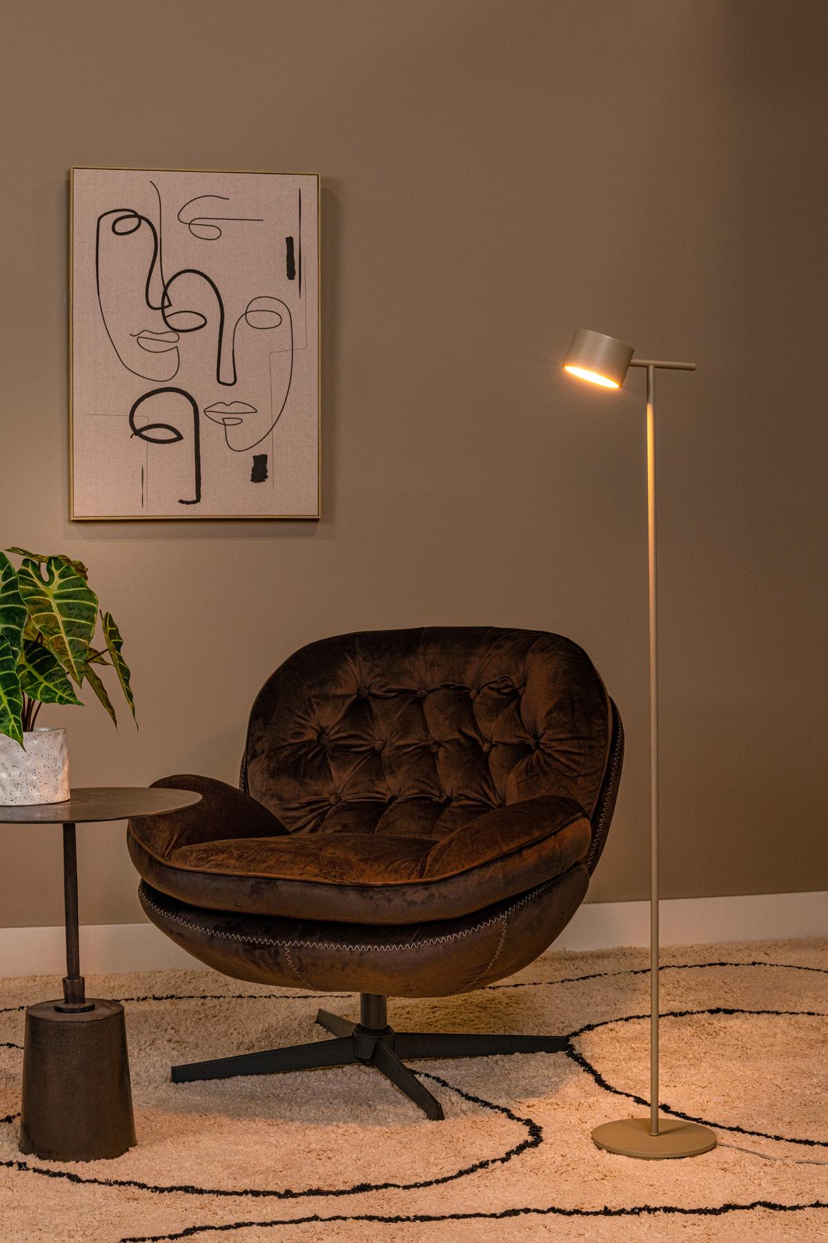 LAMPA STOJĄCA 44717/08/41 - GIAN - brązowy, Design, metal (20/26/130cm) - Lucide