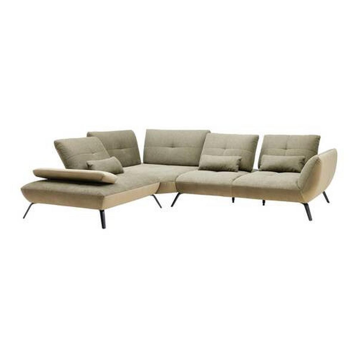 Sedežna Garnitura Trendy, Olivno Zelena - črna/olivno zelena , Moderno, kovina/tekstil (250/310cm) - Premium Living