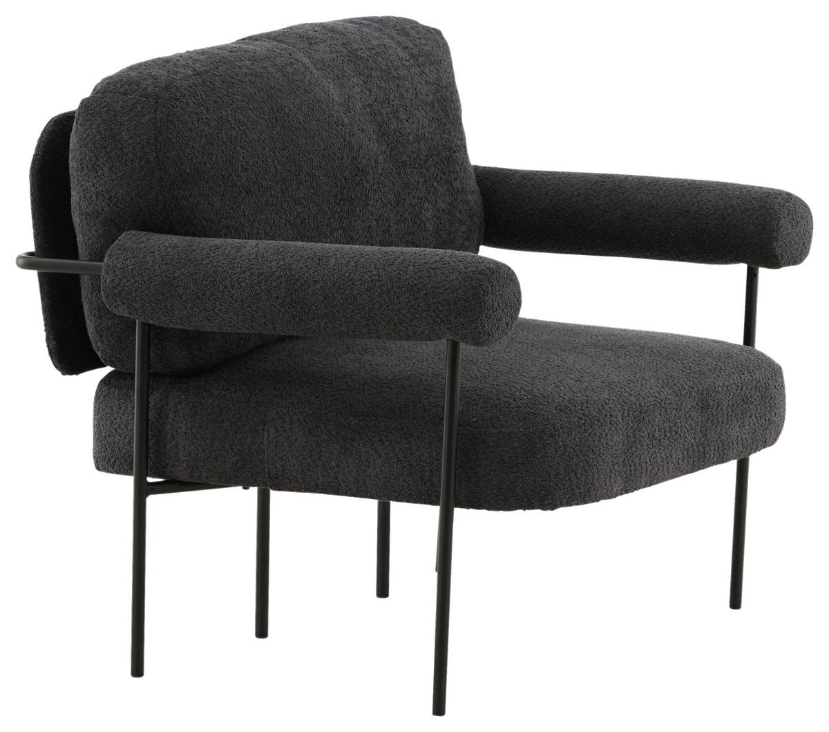 SESSEL TILLBERGA X JOSEFIN LUSTIG - Schwarz, Design, Kunststoff/Textil (95/83/87cm) - Livetastic