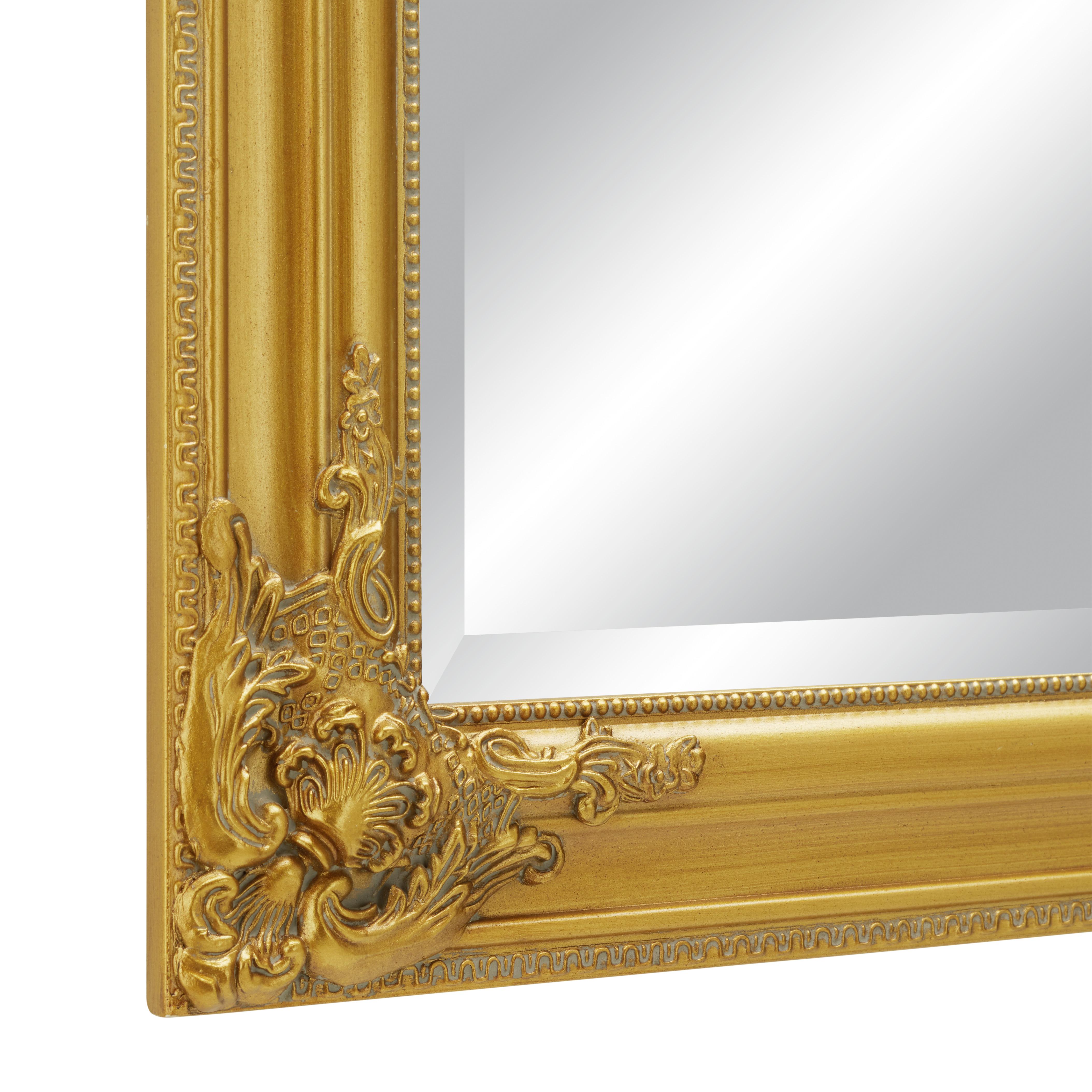 Stensko Ogledalo Barock - zlate barve, Romantika, steklo/les (70/90/3cm) - Mömax