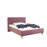 Polsterbett Sierro Beere ca. 140x200 cm - Beere/Naturfarben, MODERN, Holz/Textil (140/200cm) - Livetastic