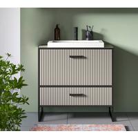 Waschtischkombi Bagno Kaschmir/Schwarz - Kaschmir/Schwarz, MODERN, Holzwerkstoff/Metall (80/84/48cm) - MID.YOU