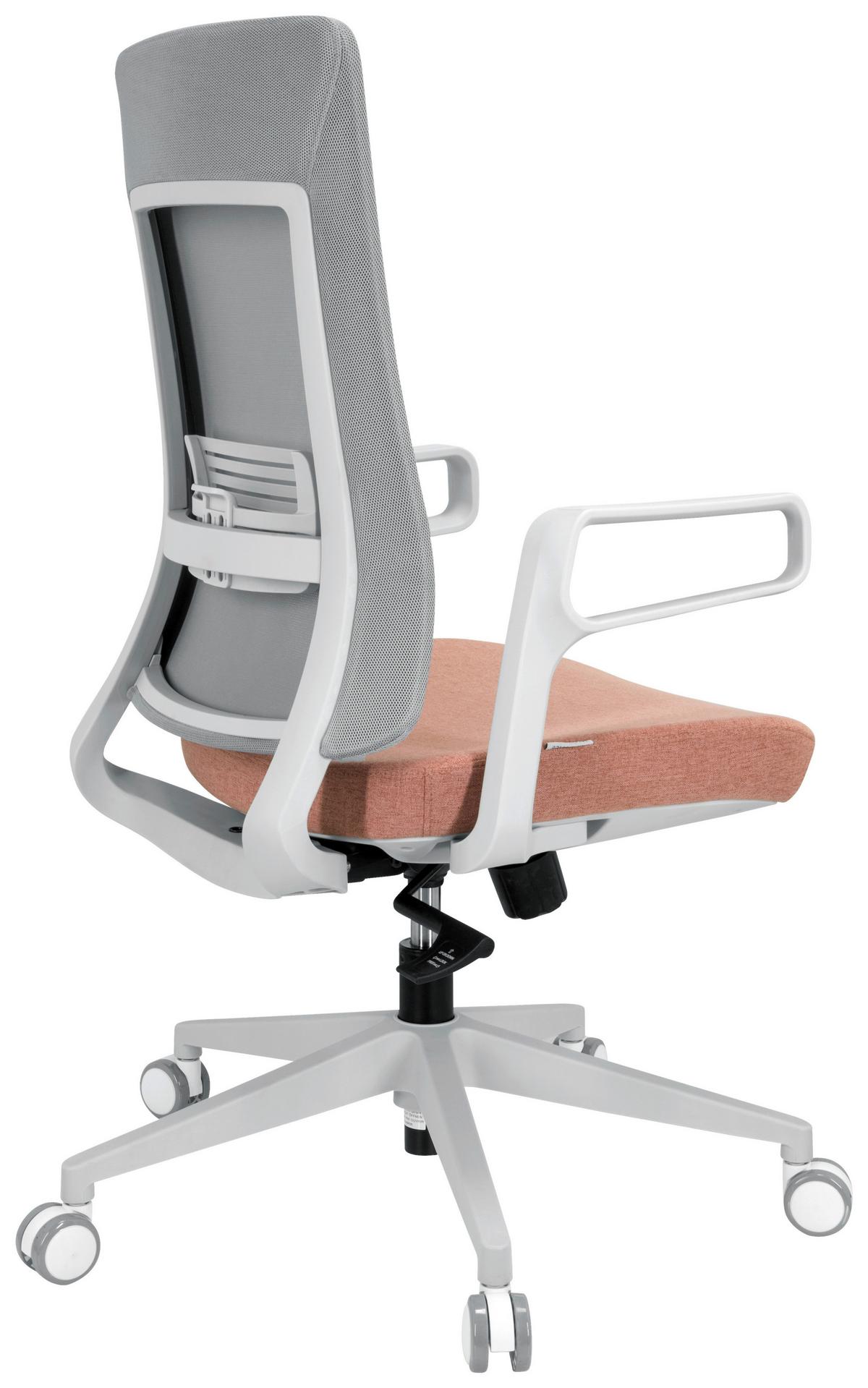 Pisarniški Stol Comfio Wm, Siva, Roza - roza/siva, Basics, umetna masa/tekstil (58/104/59cm) - MID.YOU