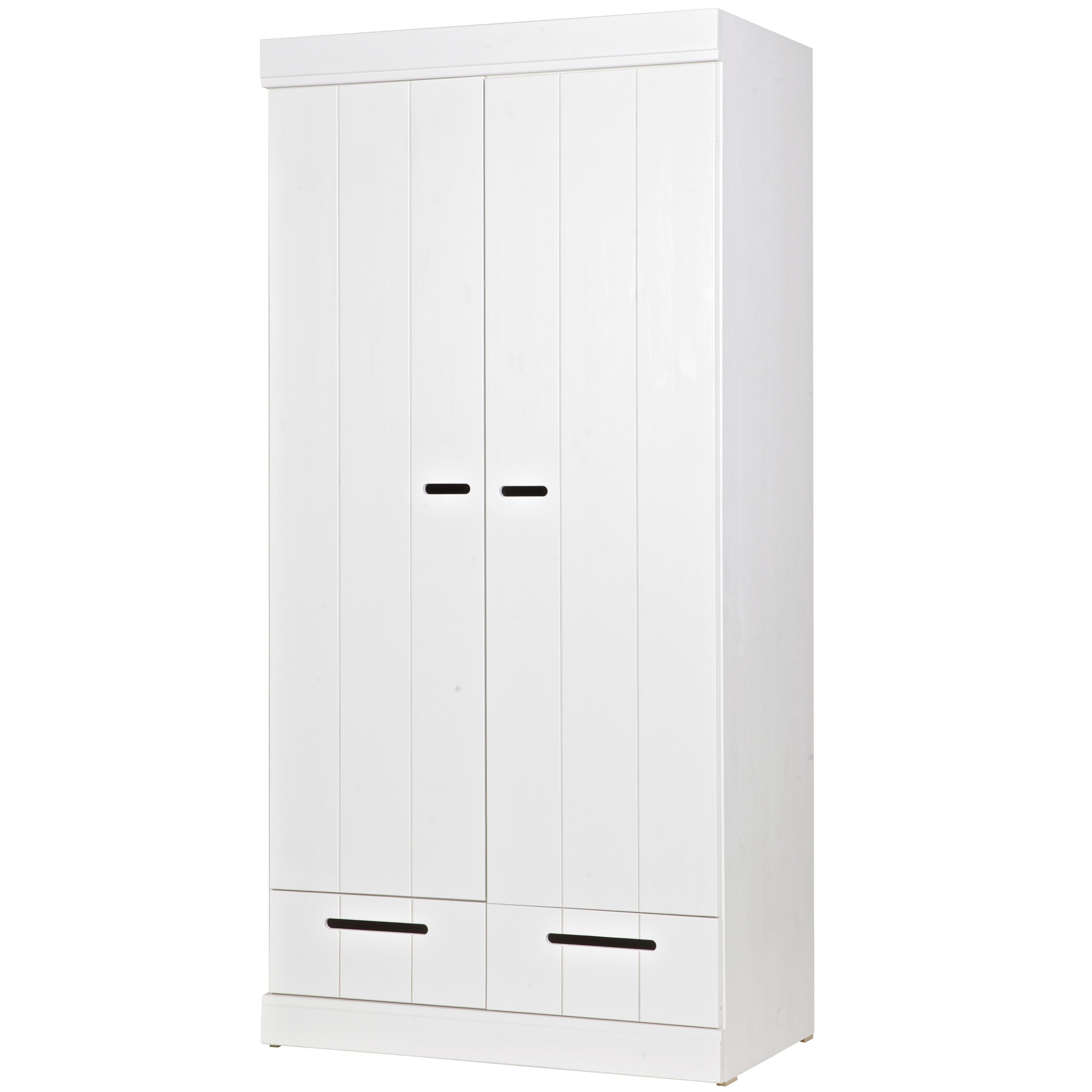 Drehtürenschrank Connect Weiß - Weiß, Design, Holz/Holzwerkstoff (94/195/53cm) - Livetastic