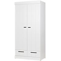 Drehtürenschrank Connect Weiß - Weiß, Design, Holz/Holzwerkstoff (94/195/53cm) - Livetastic